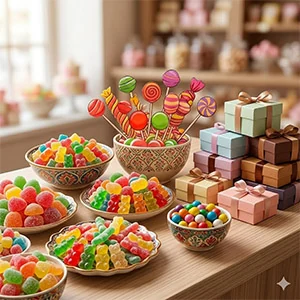Doces e alimentos na Fanny Cubatão
